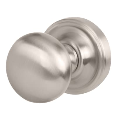 Marcus Satin Nickel Mortice Door Knob - 62mm Rose Diameter - Hampstead Range