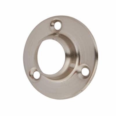 19mm Tube Hanging Rail End Socket - Brushed Nickel - Pack of 2