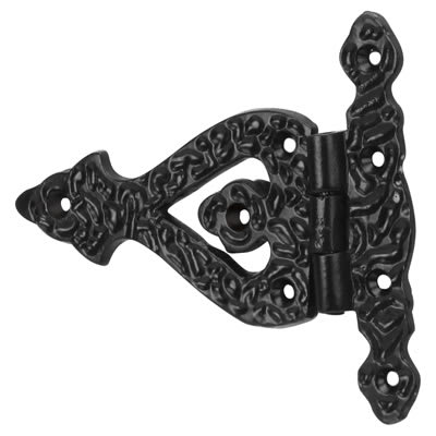 Antique Cabinet Hinge - 133 x 109 x 3mm - Antique Black Iron