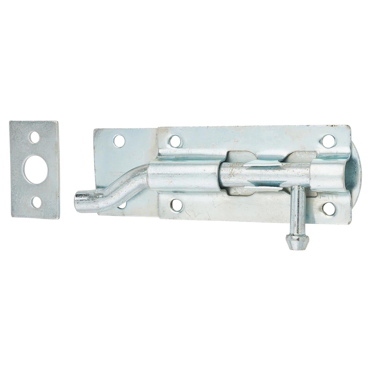 Traditional Tower Gate Bolt - Necked - 100mm Length - Zinc Plated