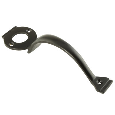 Escutcheon Handle for Long Throw Gate Lock - 200mm Length - Epoxy Black