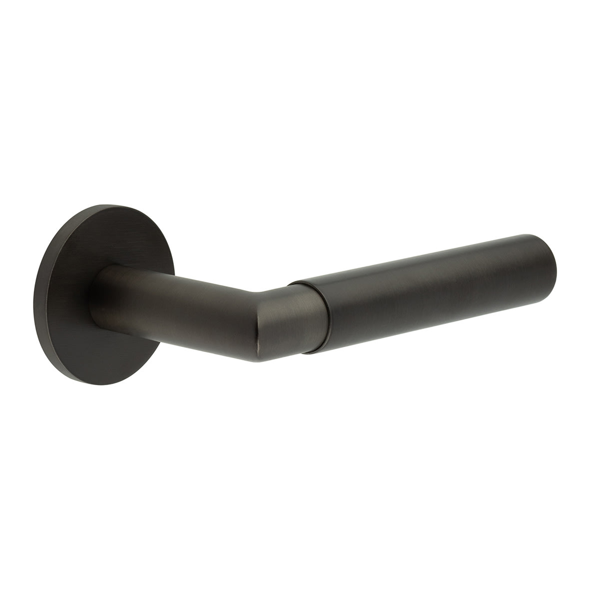 Dark Bronze Fixed Dead Door Handles on Round Rose - CR-102 Range