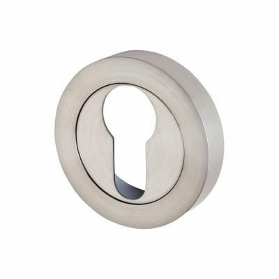 Escutcheon - 50mm Diameter - Euro - Satin Chrome