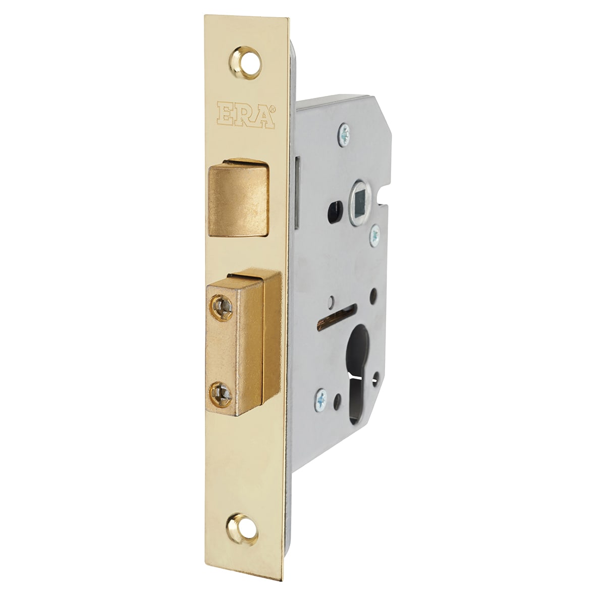 Viscount Bolt Through Euro Profile Sashlock - 64mm Case - 44mm Backset - Polished Brass