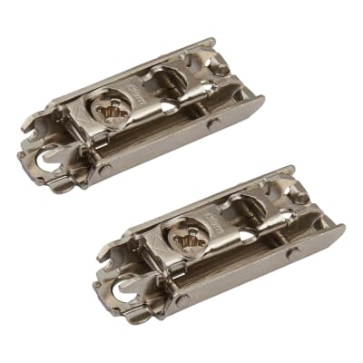 CLIP Straight Cabinet Mounting Plate - Screw On - 0mm Spacing Nickel Plated - Pair