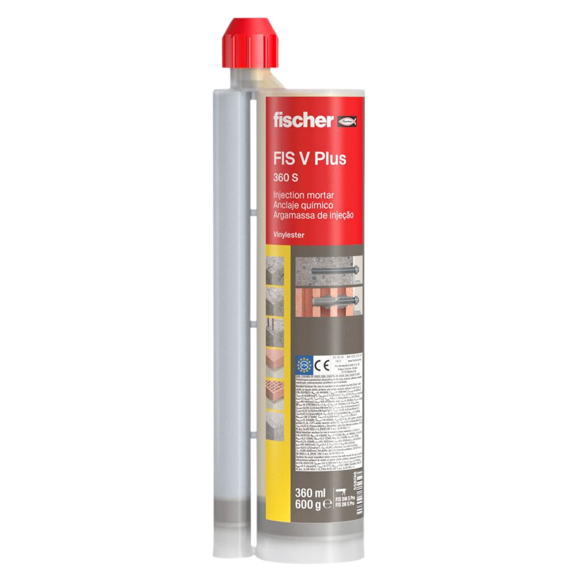 FIS V Plus 360 S Styrene Free Vinylester Injection Mortar Resin - 360ml