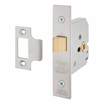 2677 Flat Pattern Bolt Through Mortice Latch - 65mm Case - 44mm Backset - Satin Stainless Steel