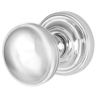 Marcus Polished Chrome Mortice Door Knob - 62mm Rose Diameter - Whitehall Range