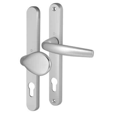 77G/3830N/1530 Silver uPVC Multipoint Lever/Pad Door Handles - 92/62mm c/c - Atlanta Range