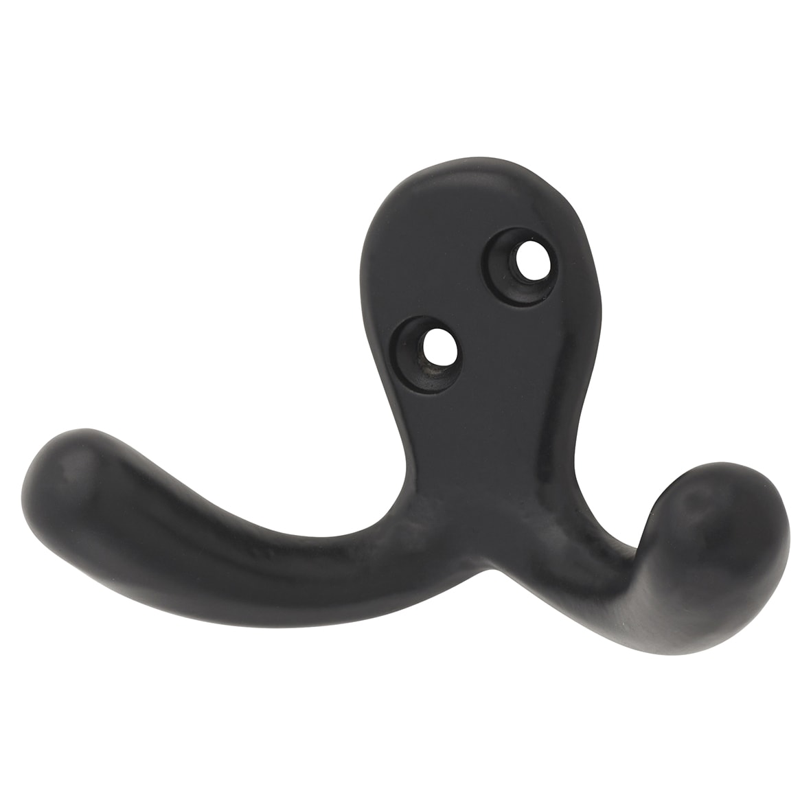 Victorian Double Coat Hook - 30 x 24mm - Epoxy Black