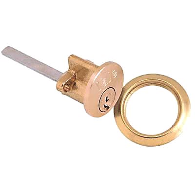 1109 Replacement Rim Cylinder - Polished Brass - Keyed Alike