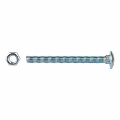 Carriage / Coach Bolt with Nut - M8 x 100mm - Zinc Plated - Pack of 5