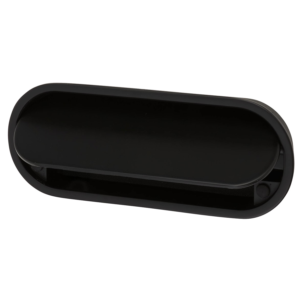 Eccles Oval Flush Cabinet Pull Handle - 117 x 47mm - Matt Black