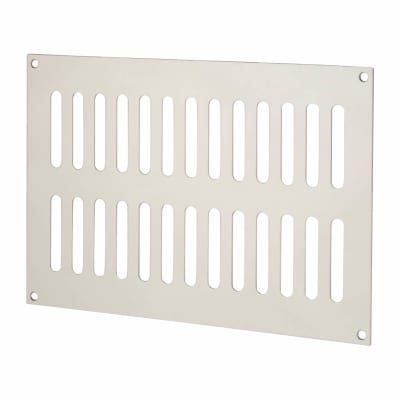 Plain Slotted Vent - 242 x 165mm - 6600mm² Free Air Flow - Polished Stainless Steel