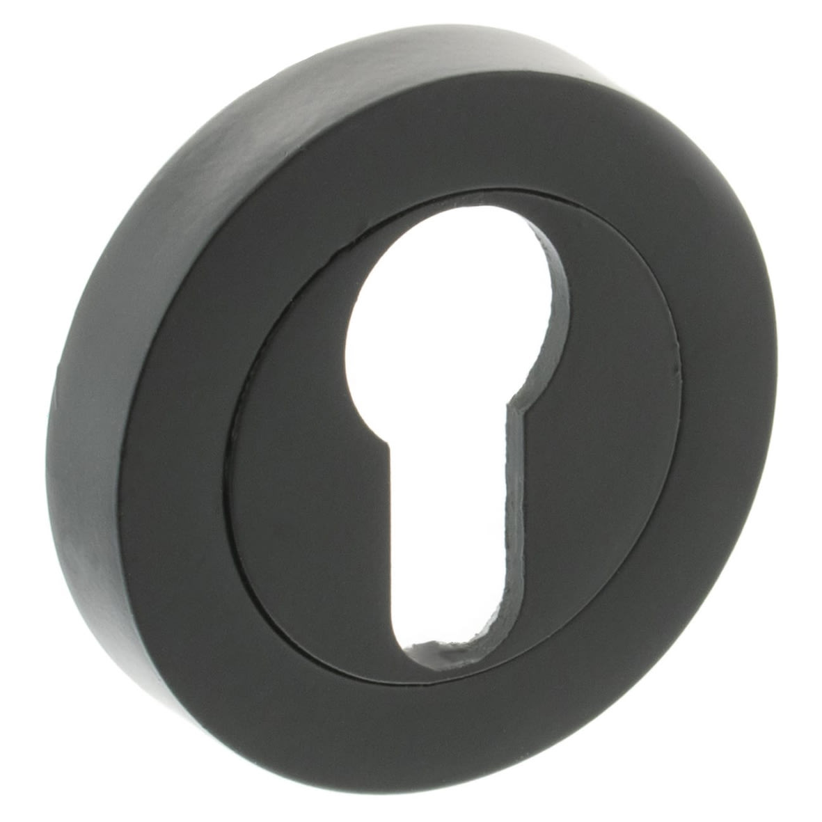 Status Escutcheon - 51mm Diameter - Euro - Matt Black - Pair