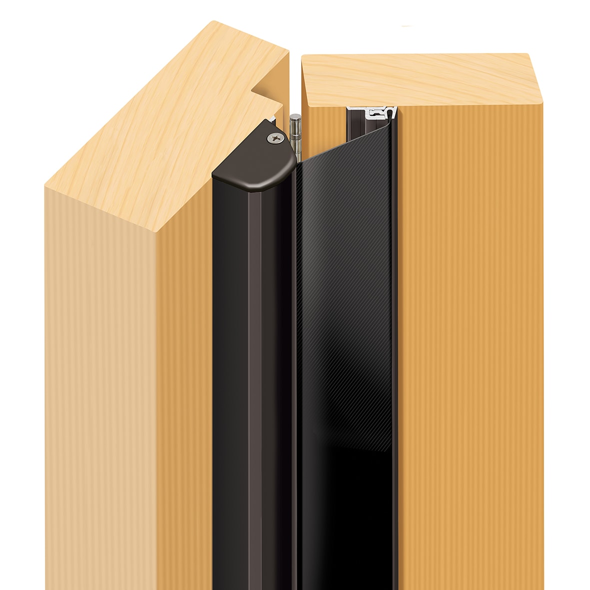 Concealed Roller Finger Guard - 1925mm Length - Black