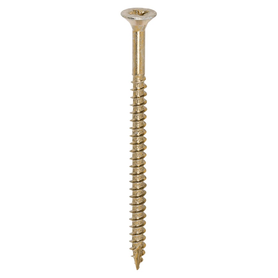 Classic Pozi Countersunk Wood Screws - 6.0 x 90mm - Yellow Zinc - Pack of 100