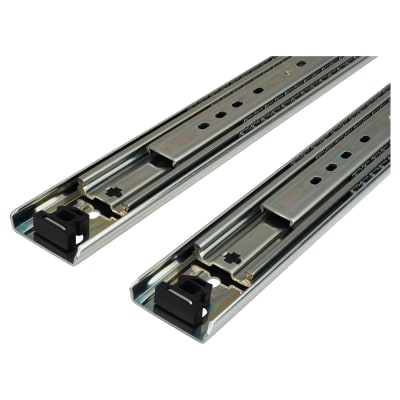 53mm Heavy Duty Ball Bearing Drawer Runner - Full Extension - 600mm Length - 100kg - Zinc