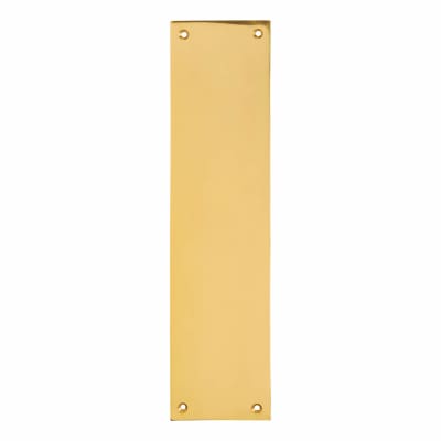 Solid Brass Plain Finger Plate - 305 x 70 x 6mm - Polished