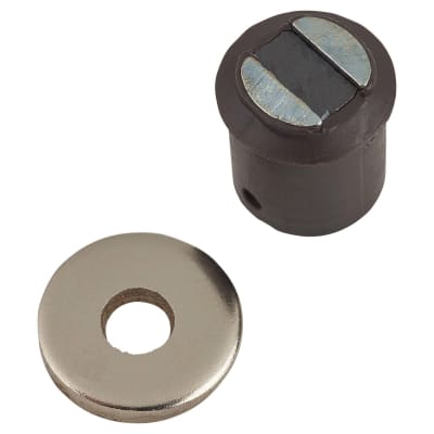 Round Tap-in Magnetic Catch - 13 x 9mm - Brown