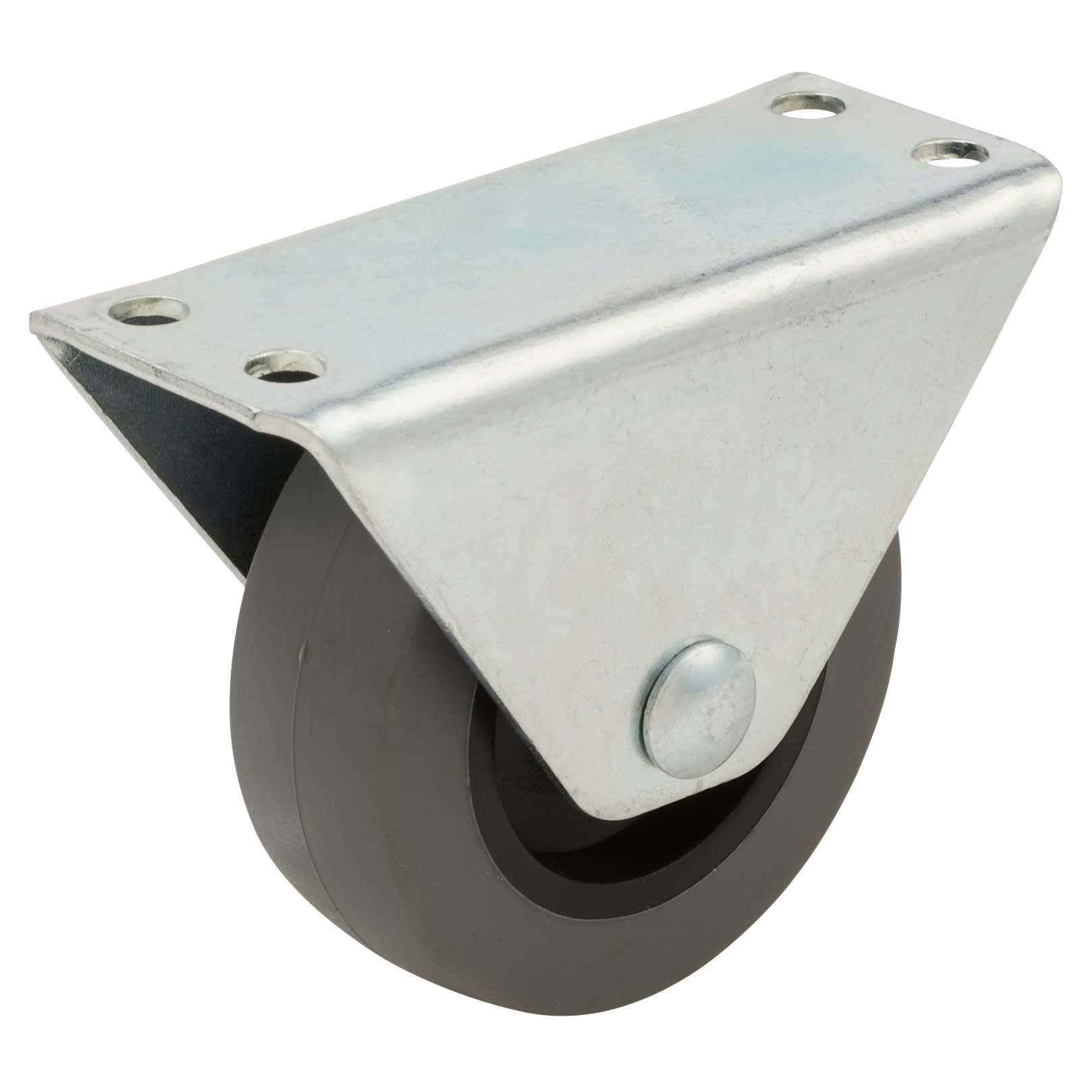 Furniture Castor - Fixed - Top Mount - 30kg Max Weight - 50mm Diameter - Grey