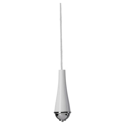 Classic Bathroom Light Pull - 75mm Length - Chrome/White Metal