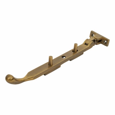 Marcus Bulb End Casement Window Stay - 8"/200mm Length - Antique Brass
