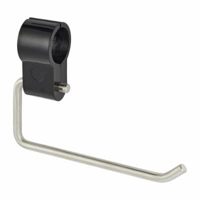 Clip on Toilet Roll Holder - 165 x 32 x 120mm - Satin Stainless Steel