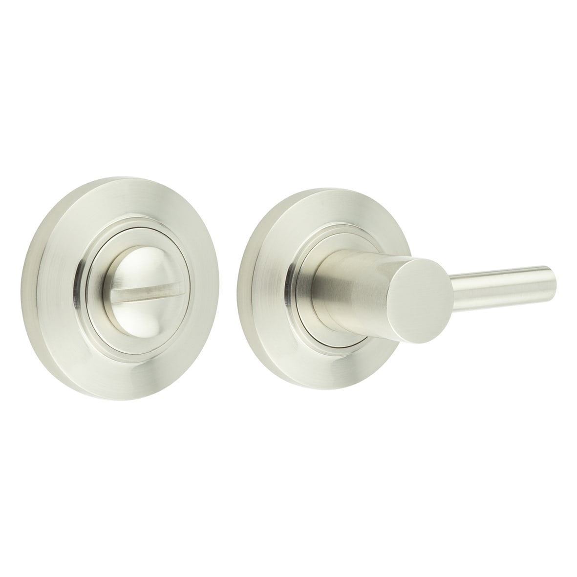 Easy Turn & Release with Chamfered Rose - 50mm Diameter - Satin Nickel