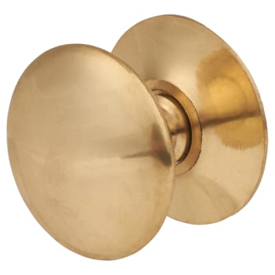 Spun Round Cabinet Knob - 25mm Diameter - Polished Brass