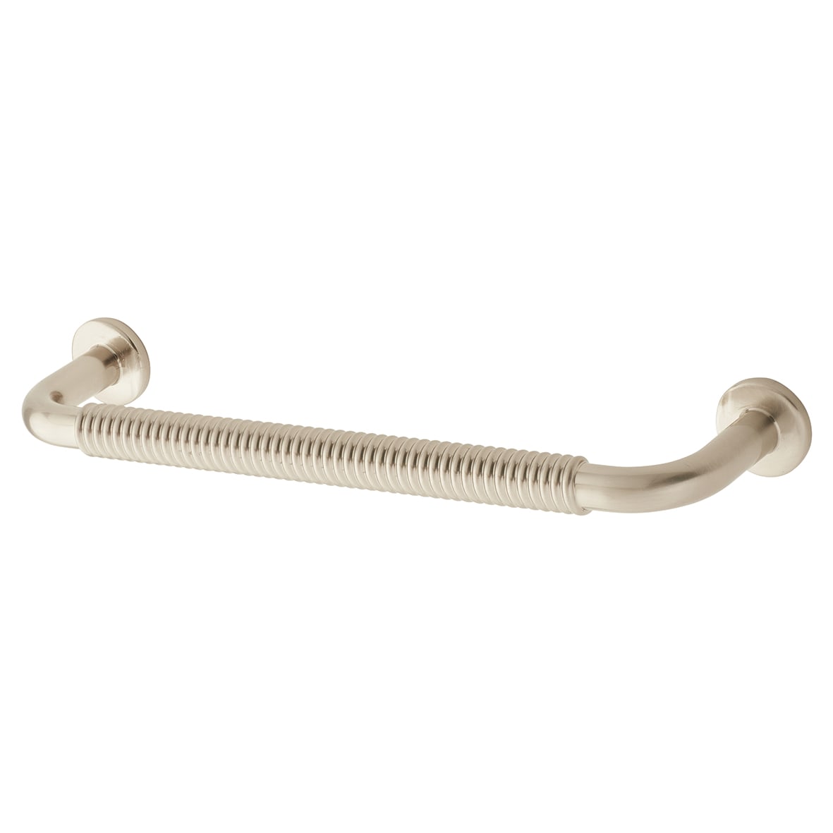 Crewe 10mm Reeded D-Bar Cabinet Pull Handle - 128mm Centres - Satin Nickel