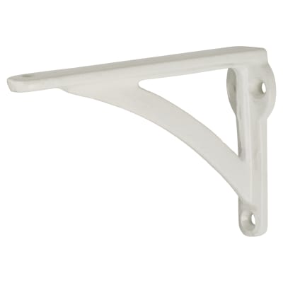 Curved Shelf Bracket - 111 x 78mm - White