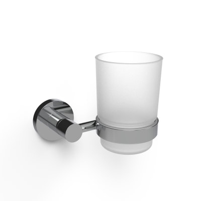 Style Tumbler and Holder - 135 x 125 x 85mm - Polished Chrome