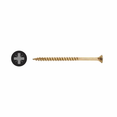 II Stick Fit PoziSquare Countersunk Wood Screws - 4.0 x 70mm - Yellow Zinc - Pack of 200