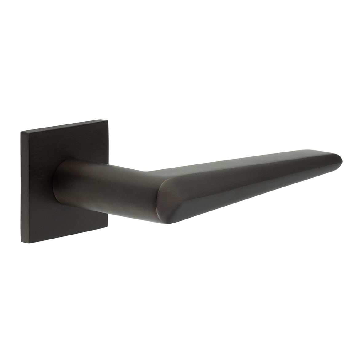 Dark Bronze Fixed Dead Door Handles on Square Rose - CR-107 Range