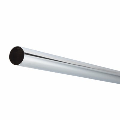 19mm Round Steel Hanging Rail Tube - 2500mm Length - Polished Chrome