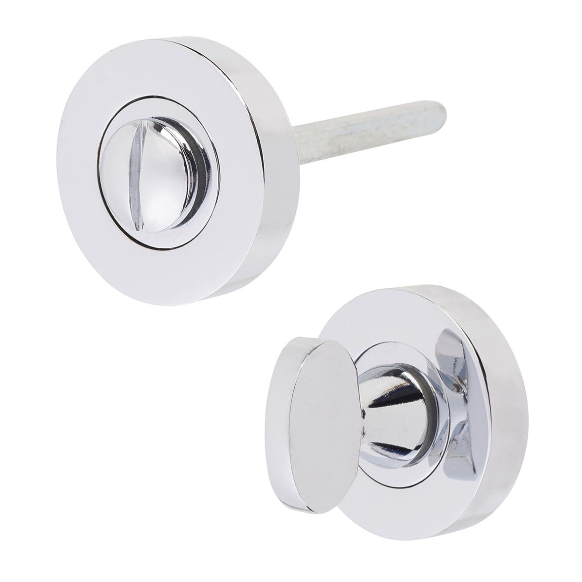 Mini Bathroom Turn & Release - 35mm Diameter - Polished Chrome