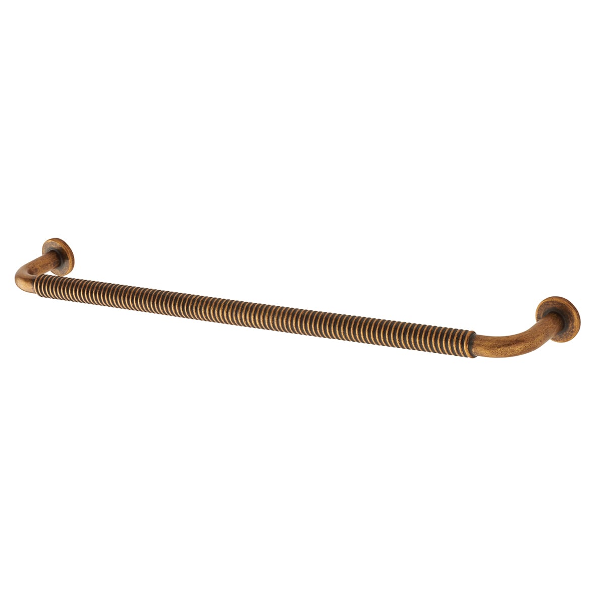 Crewe 10mm Reeded D-Bar Cabinet Pull Handle - 224mm Centres - Antique Brass