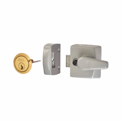 Replacement Nightlatch - 40mm Backset - Satin Chrome Case/Polished Brass Cylinder