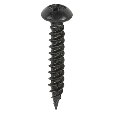 Blackjax Pozi Round Head Wood Screws - 8 x 1" - Exterior Black Organic - Pack of 200