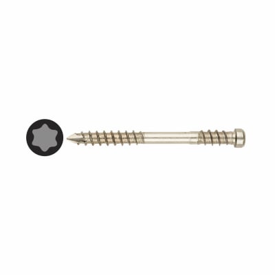 T-Star Plus Cylindrical Head Decking Screw - 6 x 60mm - A4 Stainless Steel - Pack of 100