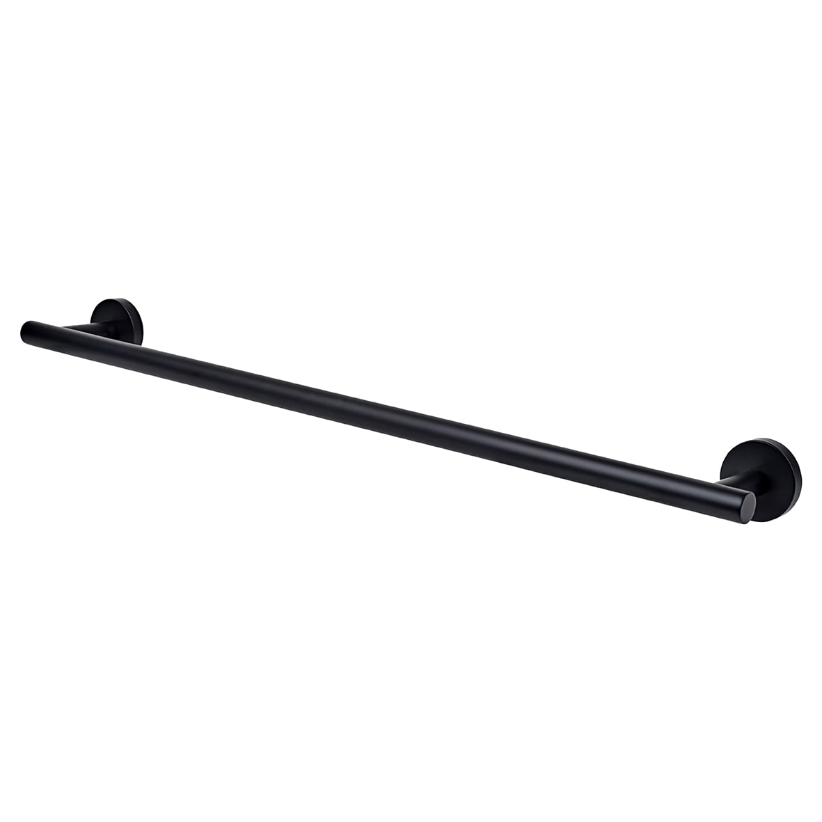 Essential Round Towel Rail - 600 x 80 x 50mm - Matt Black