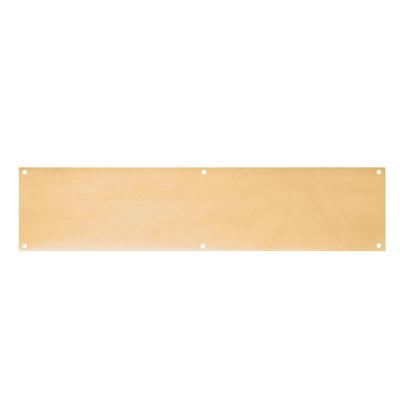 Solid Brass Kick Plate - 700 x 150 x 1.2mm - 8 Screw Holes - Polished