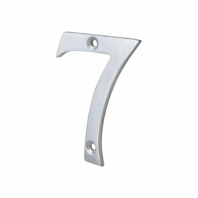 76mm Screw Fix Door Numeral - 7 - Satin Chrome
