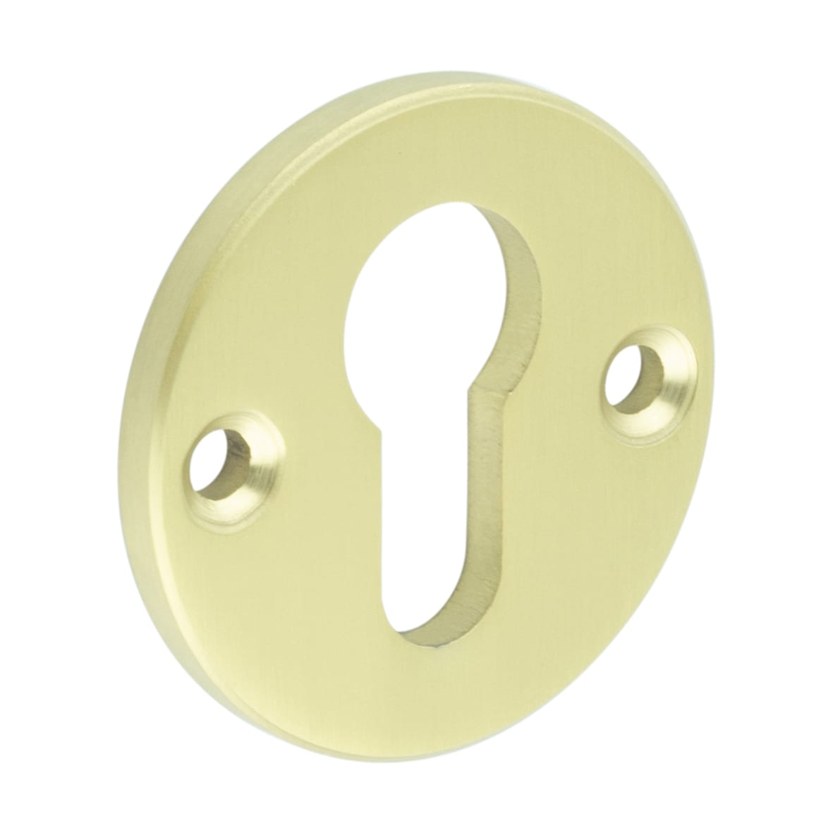 Face Fix Security Escutcheon - 52mm Diameter - Euro - Satin Brass
