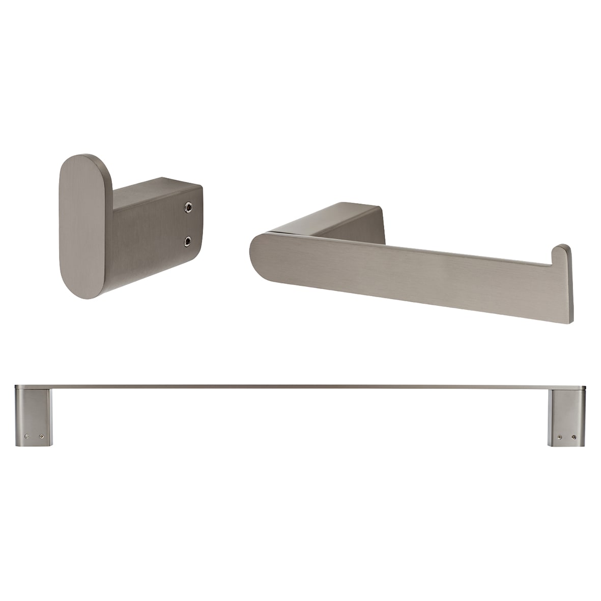Designer Bathroom Set - Gun Metal