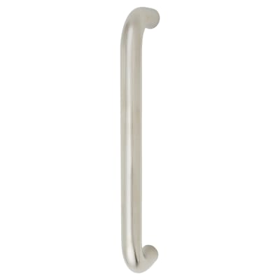 Polished Stainless Steel 19mm D-Bar Door Pull Handle - Bolt Fix - 229mm Centres