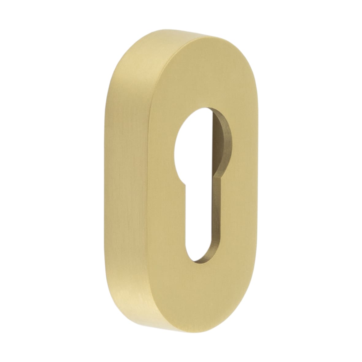 Oval Escutcheon - 65 x 35mm - Euro - Satin Brass
