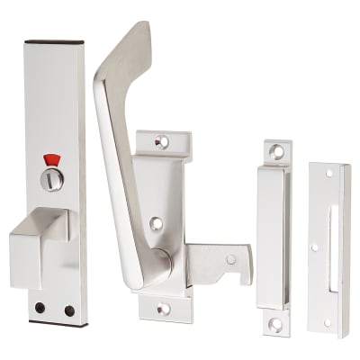 Disabled Toilet Handle Facility Cubicle Indicator Bolt - 178 x 38mm - Polished Anodised Aluminium