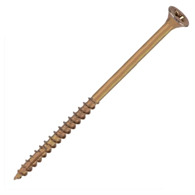 Cutter Pozi Countersunk Wood Screws - 6.0 x 180mm - Yellow Zinc - Pack of 100
